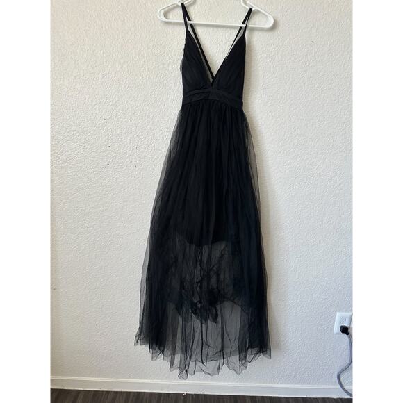 Haute Monde Black Formal Homecoming Prom Dress Tulle Size Small - Picture 1 of 5